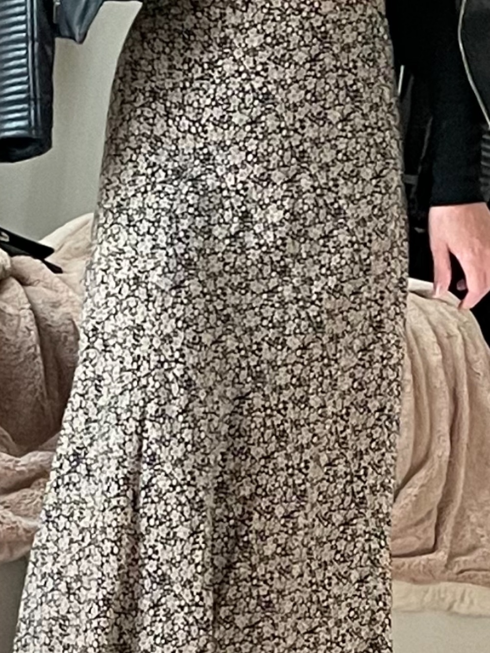 ISO: Zara Black/Cream Floral Maxi Skirt
